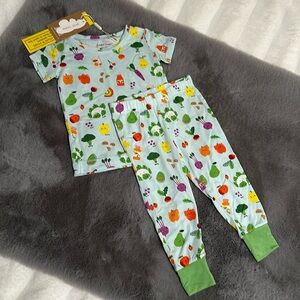 Angel Dear 12-18 months NWT two piece veggie fruit print pajama set